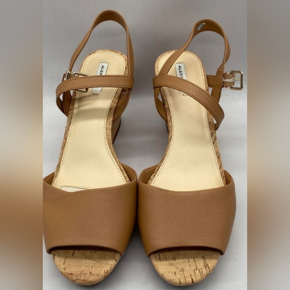 Alex Marie Claramir Leather Wedge Sandals Size 10 Like New W/Box - Picture 2 of 8